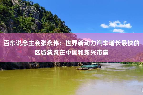 百东说念主会张永伟：世界新动力汽车增长最快的区域集聚在中国和新兴市集