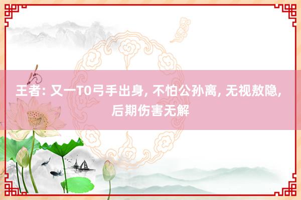 王者: 又一T0弓手出身, 不怕公孙离, 无视敖隐, 后期伤害无解